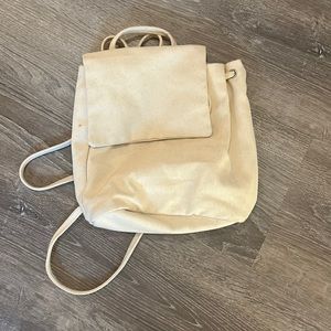 Baggu Cream Canvas Mini Backpack